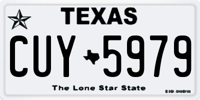 TX license plate CUY5979