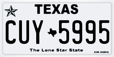 TX license plate CUY5995