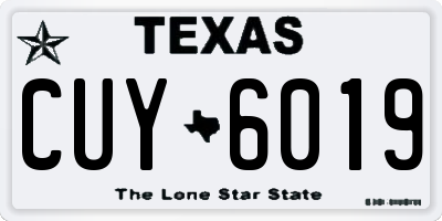 TX license plate CUY6019