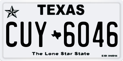 TX license plate CUY6046