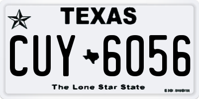 TX license plate CUY6056