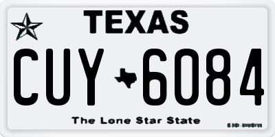 TX license plate CUY6084