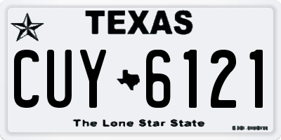 TX license plate CUY6121