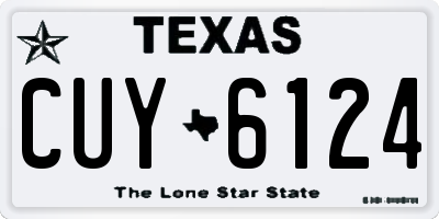 TX license plate CUY6124