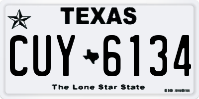 TX license plate CUY6134