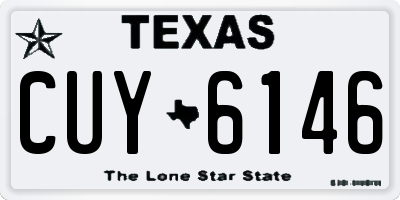 TX license plate CUY6146