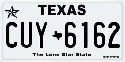 TX license plate CUY6162