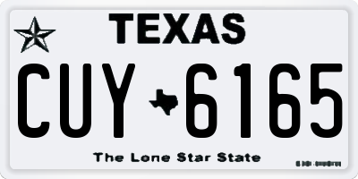 TX license plate CUY6165