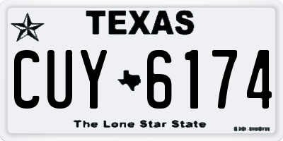 TX license plate CUY6174