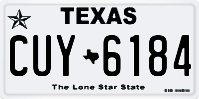 TX license plate CUY6184
