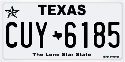 TX license plate CUY6185