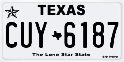 TX license plate CUY6187