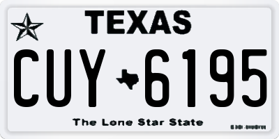 TX license plate CUY6195