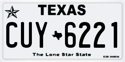 TX license plate CUY6221
