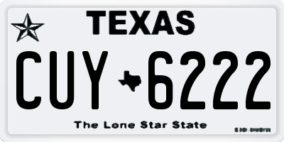 TX license plate CUY6222