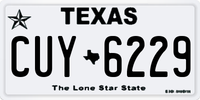 TX license plate CUY6229