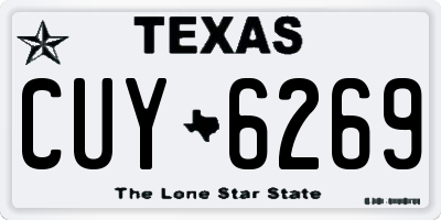 TX license plate CUY6269