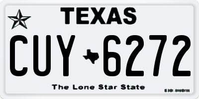 TX license plate CUY6272