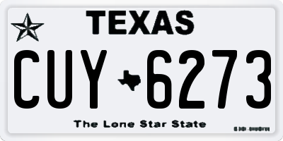 TX license plate CUY6273