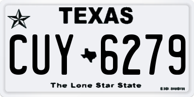 TX license plate CUY6279
