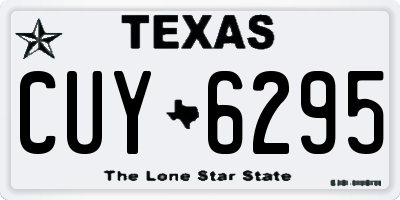 TX license plate CUY6295