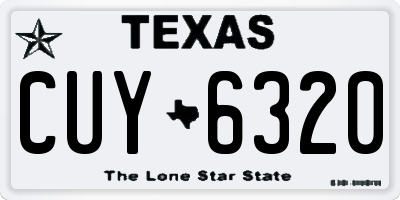 TX license plate CUY6320