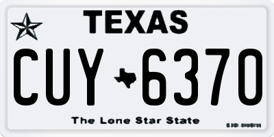TX license plate CUY6370