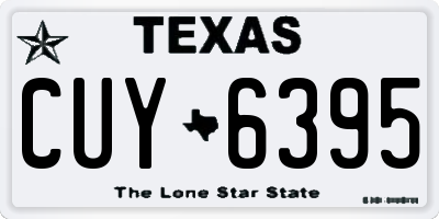 TX license plate CUY6395