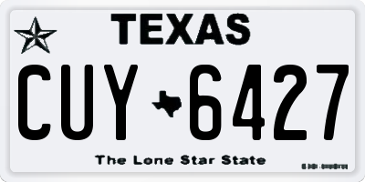 TX license plate CUY6427