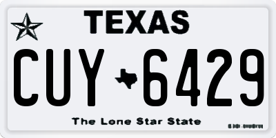 TX license plate CUY6429