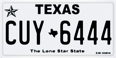 TX license plate CUY6444