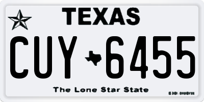 TX license plate CUY6455