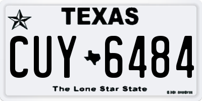TX license plate CUY6484