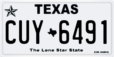 TX license plate CUY6491