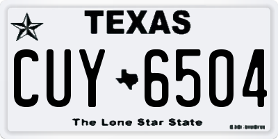 TX license plate CUY6504