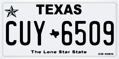 TX license plate CUY6509