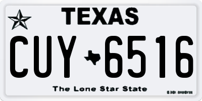 TX license plate CUY6516