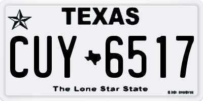 TX license plate CUY6517