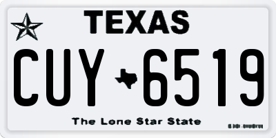 TX license plate CUY6519