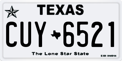 TX license plate CUY6521