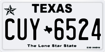 TX license plate CUY6524