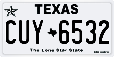 TX license plate CUY6532