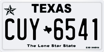 TX license plate CUY6541