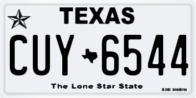 TX license plate CUY6544