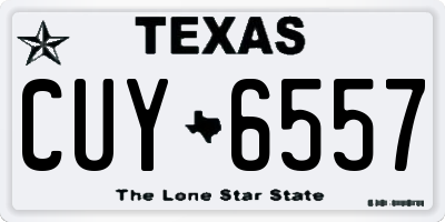 TX license plate CUY6557