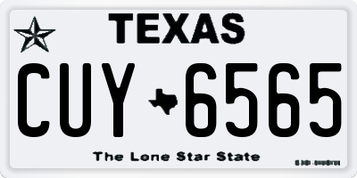 TX license plate CUY6565