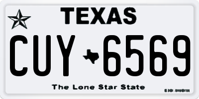 TX license plate CUY6569