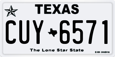 TX license plate CUY6571