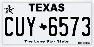 TX license plate CUY6573