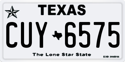 TX license plate CUY6575